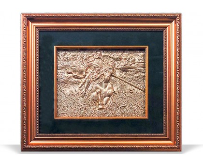 Панно "Монах Александр Пересвет" 48x40 см. сусальное золото