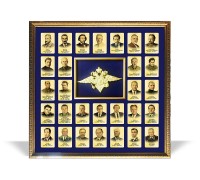 Панно "МВД" 61x59 см. сусальное золото