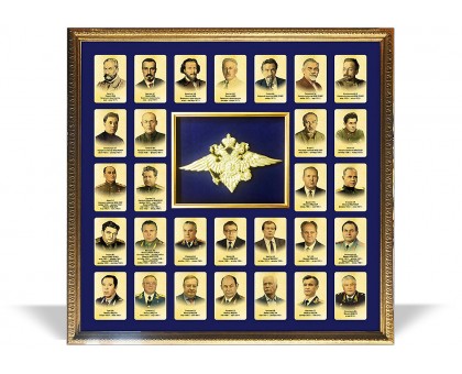 Панно "МВД" 61x59 см. сусальное золото