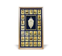Панно "От ВЧК до ФСБ руководители ведомства" 42x65 см. сусальное золото