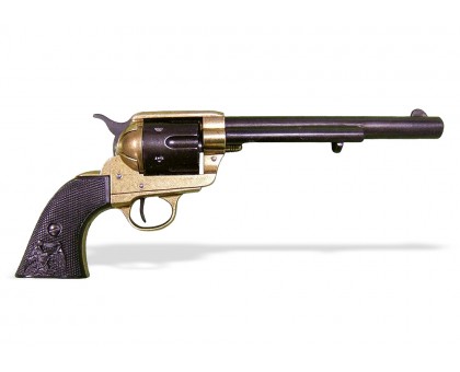 Револьвер Кольт Миротворец 7½" дюймов черно-золотой 1873 г.