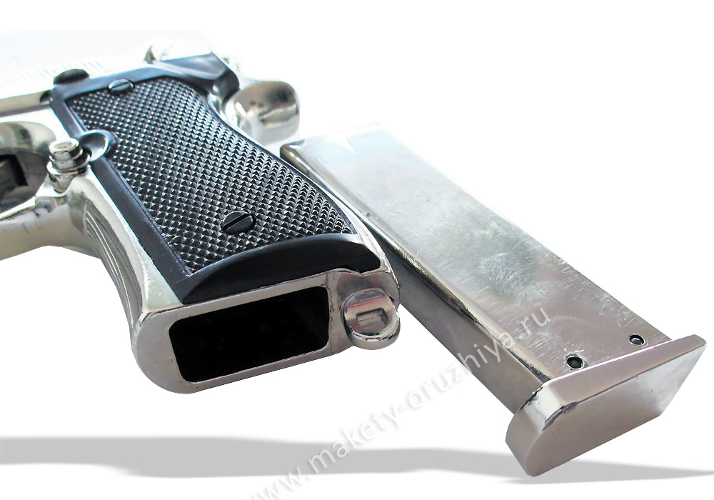 Муляж пистолета Беретта 92 никелированный (Beretta pistol 92) купить с ...