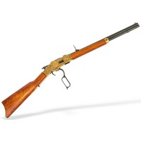 Винтовка Winchester США 1873 г. с 3 патронами латунь с гравировкой