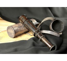 Подзорная труба "Dollond London 1920" в круглом кожаном футляре 42 см