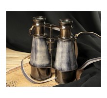 Бинокль декоративный винтажный "Silver Age" бронза/кожа