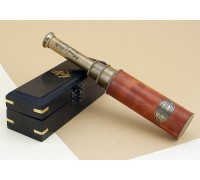 Подзорная труба "Royal Navy London 1915" винтажная обтянутая кожей 37 см